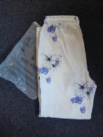Broek met bloemen maat S nieuw, Wit, Nieuw, Ophalen of Verzenden, Maat 36 (S)