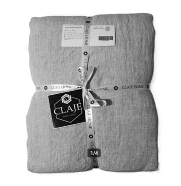 100% linnen dekbedovertrek 240x220 met slopen Silver Grey beschikbaar voor biedingen