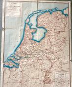 Oude landkaart van Nederland 1929, Gelezen, Ophalen of Verzenden, Landkaart, 1800 tot 2000