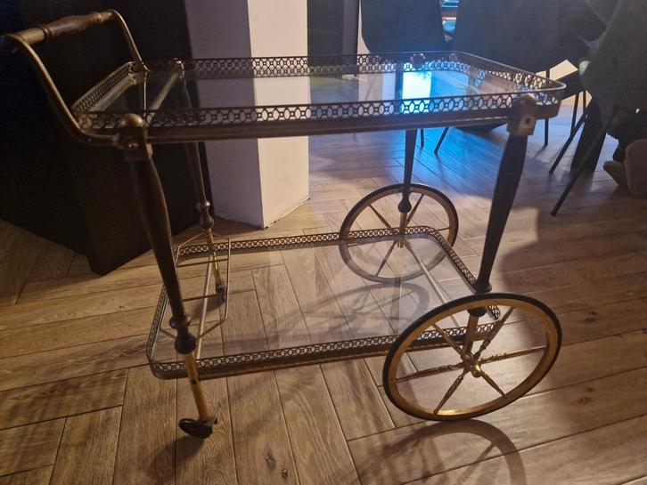 Vintage drank/bar kar - bijzettafel, Huis en Inrichting, Barren, Gebruikt, Ophalen