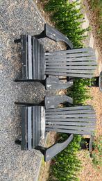 2 deckchairs, zwart, hout, opknappertjes direct af te halen, Tuin en Terras, Tuinstoelen, Ophalen, Gebruikt, Hout
