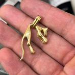 14k gouden panter kettinghanger massief hanger, Ophalen of Verzenden, Zo goed als nieuw, Goud, Kruis of Symbool