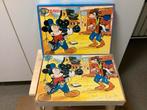 Puzzel vintage Disney Wilde Westen Cowboy Mickey Goofy 70 st, Ophalen of Verzenden, Meer dan 50 stukjes, Zo goed als nieuw, 4 tot 6 jaar