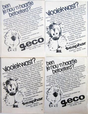 9 vintage advertenties reclames dieren 1975-76 dierenvoer