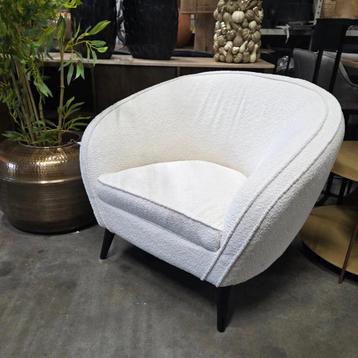 Fauteuil Almond Bouclé, kleur Crème van Light & Living beschikbaar voor biedingen