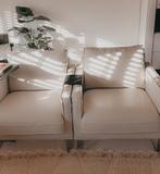 Fauteuil  2 stuks, echt leer wit / gebroken wit, Huis en Inrichting, Banken | Sofa's en Chaises Longues, Eenpersoons, Ophalen of Verzenden