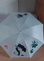 Vintage opvouwbare paraplu, Ophalen of Verzenden, Zo goed als nieuw, Wit