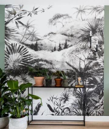Eijffinger Behang Tropical L Charcoal beschikbaar voor biedingen