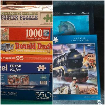 Negen verschillende puzzels voor 20 euro beschikbaar voor biedingen