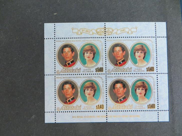 A01182: Aitutaki     blok, Postzegels en Munten, Postzegels | Oceanië, Ophalen of Verzenden