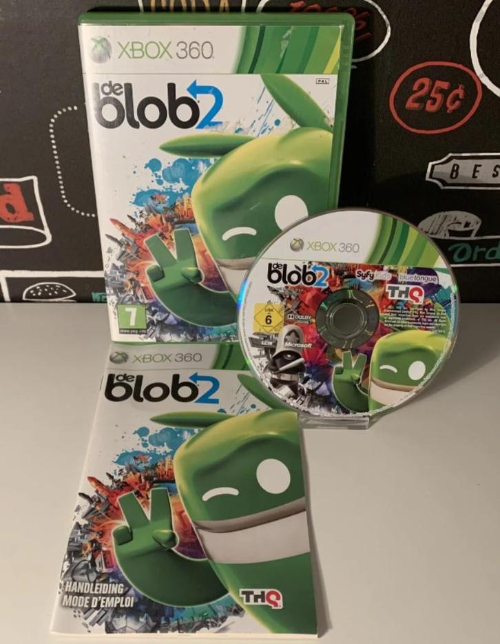 de Blob 2 - Xbox 360 - Iksgames, Spelcomputers en Games, Games | Xbox 360, Zo goed als nieuw, Puzzel en Educatief, 1 speler, Vanaf 7 jaar