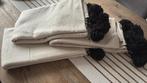 3 x Marokkaanse Pom Pom Deken / Sprei - 170x100cm, 100 tot 150 cm, Zo goed als nieuw, Crème, 50 tot 100 cm