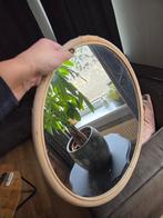 Rotan spiegel, Huis en Inrichting, Minder dan 50 cm, Rond, Ophalen of Verzenden, Zo goed als nieuw