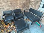 Tuinmeubelset - Kunststof - Gebruikt, Ophalen, 4 zitplaatsen, Kunststof, Gebruikt