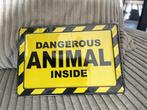 Dangerous animal inside , metalen giftcard, Nieuw, Ophalen of Verzenden, Pand50, Info@pand50.nl