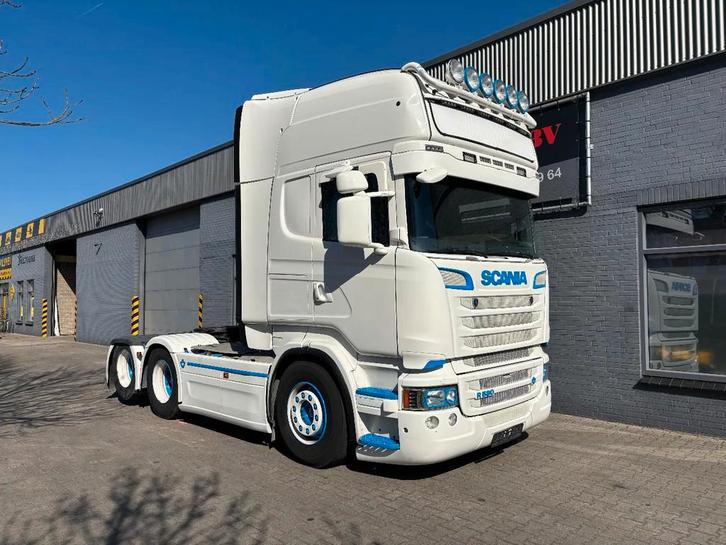 Scania R580 V8 LA6X2HNB Topline full air retarder 310 wb eur, Auto's, Vrachtwagens, Particulier, Te koop, ABS, Airconditioning