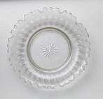 Ronde antieke schaal van kristal met ster Diameter 33,5 cm, Ophalen of Verzenden