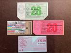 4x AJAX Kaartjes Parma u/t 93/94 FC den Haag 91/92 uefa 1992, Verzenden, Gebruikt, Ajax, Poster, Plaatje of Sticker