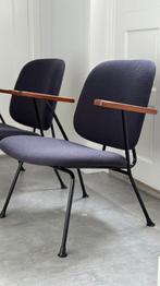 Van der Sluis fauteuils gerestaureerd Kvadrat gratis tafel, Huis en Inrichting, Stoelen, Ophalen, Twee, Overige kleuren, Metaal
