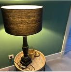 Mooie zwarte tafellamp, Huis en Inrichting, Lampen | Tafellampen, Ophalen, Gebruikt, Stof, Minder dan 50 cm