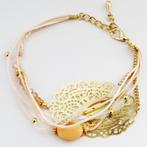 Goud- met rozekleurig armband, nieuw - laatste stuks, Ophalen of Verzenden, Nieuw, Goud, Overige materialen