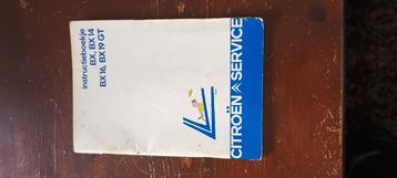 Instructieboekje Citroën BX beschikbaar voor biedingen