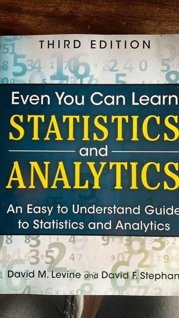 Even you can learn statistics and analytics beschikbaar voor biedingen