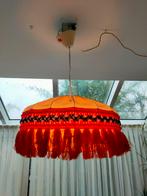 Vintage Boho Lamp met Franjes. Jaren 70., Huis en Inrichting, Lampen | Hanglampen, Gebruikt, Boho, Stof, Ophalen of Verzenden