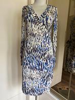 jurk Vanilia L blauw/creme/lila travel, Vanilia, Maat 42/44 (L), Zo goed als nieuw, Onder de knie