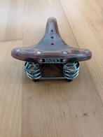 Brooks leren zadel met veren, Fietsen en Brommers, Fietsonderdelen, Gebruikt, Oldtimer, Ophalen of Verzenden, Brooks