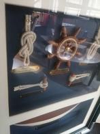 PRACHTIGE MARITIEM 3D DIORAMA SHOWCASE 47X37 CM TOPSTAAT, Antiek en Kunst, Ophalen of Verzenden