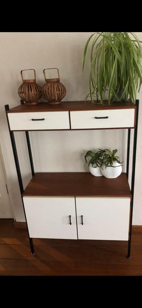 Simpla Lux Vintage Rek wandsysteem, Huis en Inrichting, Kasten | Dressoirs, Gebruikt, 50 tot 100 cm, 25 tot 50 cm, Met lade(s)
