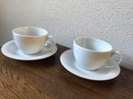 2x Kop en schotel voor cappuccino - koffie - thee, Ophalen, Gebruikt, Effen, Kop(pen) en/of Schotel(s)