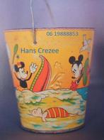 zoek oud vintage Disney Mickey Mouse strand emmer blik 1930, Antiek en Kunst, Ophalen of Verzenden