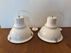 2 Witte Industriële Lampen, Ophalen of Verzenden, Gebruikt, Metaal, Minder dan 50 cm