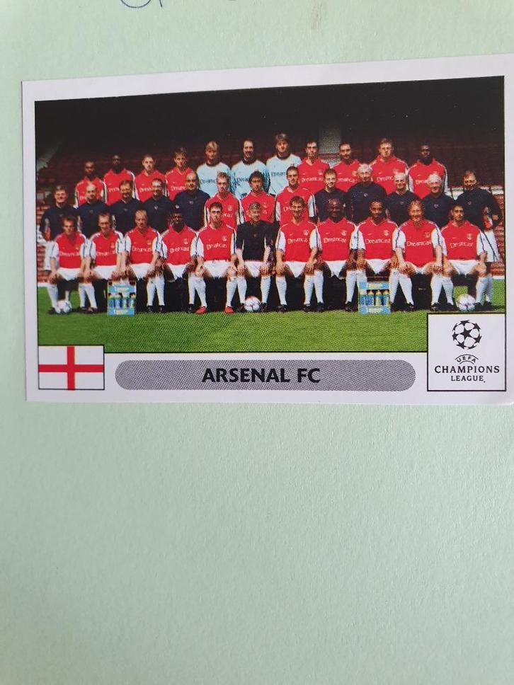 Panini Champions League Arsenal, Verzamelen, Sportartikelen en Voetbal, Gebruikt, Poster, Plaatje of Sticker, Buitenlandse clubs
