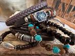 Stoere heren armbanden / beaded bracelet / layerd armbanden, Ophalen of Verzenden, Zo goed als nieuw