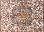 Handmade Persian wool Tabriz carpet medallion 273x362cm, Persian Perzisch vintage oosters hype, Crème, 200 cm of meer, Ophalen of Verzenden