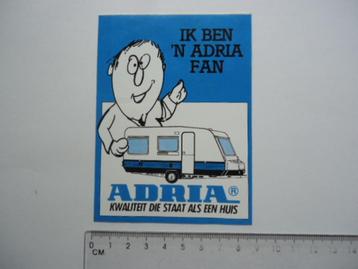 sticker oud ADRIA FAN caravan strip retro kamperen camper beschikbaar voor biedingen