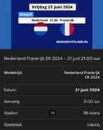 Te koop gevraagd: 3 EK kaarten NL-Fra in Leipzig, Tickets en Kaartjes, Sport | Voetbal, Juni, Losse kaart, Drie personen of meer