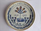 Delfts blauw herdenkingsbord Wilhelmina 1898–1923 jubileum, Antiek en Kunst, Ophalen of Verzenden