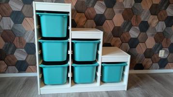 IKEA Trofast Opbergcombinatie Wit/Lichtblauw beschikbaar voor biedingen