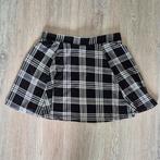 H&M Divided Plaid flared mini rok (zwart & wit), Maat 38/40 (M), H&M, Verzenden, Zwart