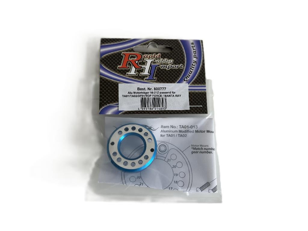 Tamiya alu motorsteun 16T-21T tandwiel TA01 / TA02 rc, Elektro, Nieuw, Ophalen of Verzenden, Schaal 1:10