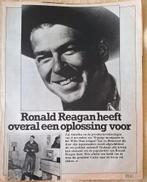 knipsel/ artikel Ronald Reagan., Ophalen of Verzenden, 1980 tot heden, Knipsel(s)