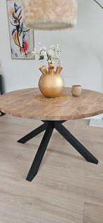 Mooie ronde eettafel, Huis en Inrichting, Tafels | Eettafels, Ophalen, Rond, Zo goed als nieuw, Metaal