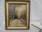 Klassiek schilderij "winterlandschap" gesign. Apol [Louis ?], Antiek en Kunst, Ophalen of Verzenden