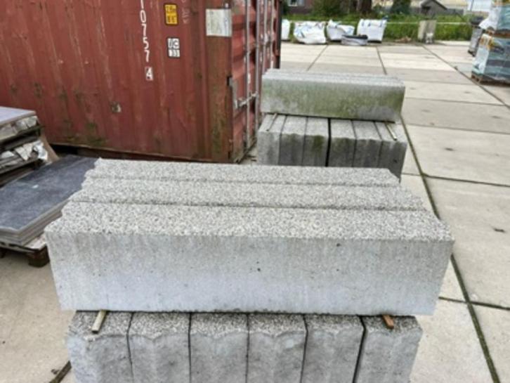 opsluitband 15x25x100 grijs uitgewassen, Tuin en Terras, Bielzen en Borders, Nieuw, Border, Beton, 25 tot 50 cm, 100 tot 200 cm