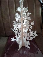 Kerstboom hout, wit glitter, Ophalen