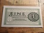 Wehrmacht betaal biljet ein reichsmark, Verzamelen, Ophalen of Verzenden, Duitsland